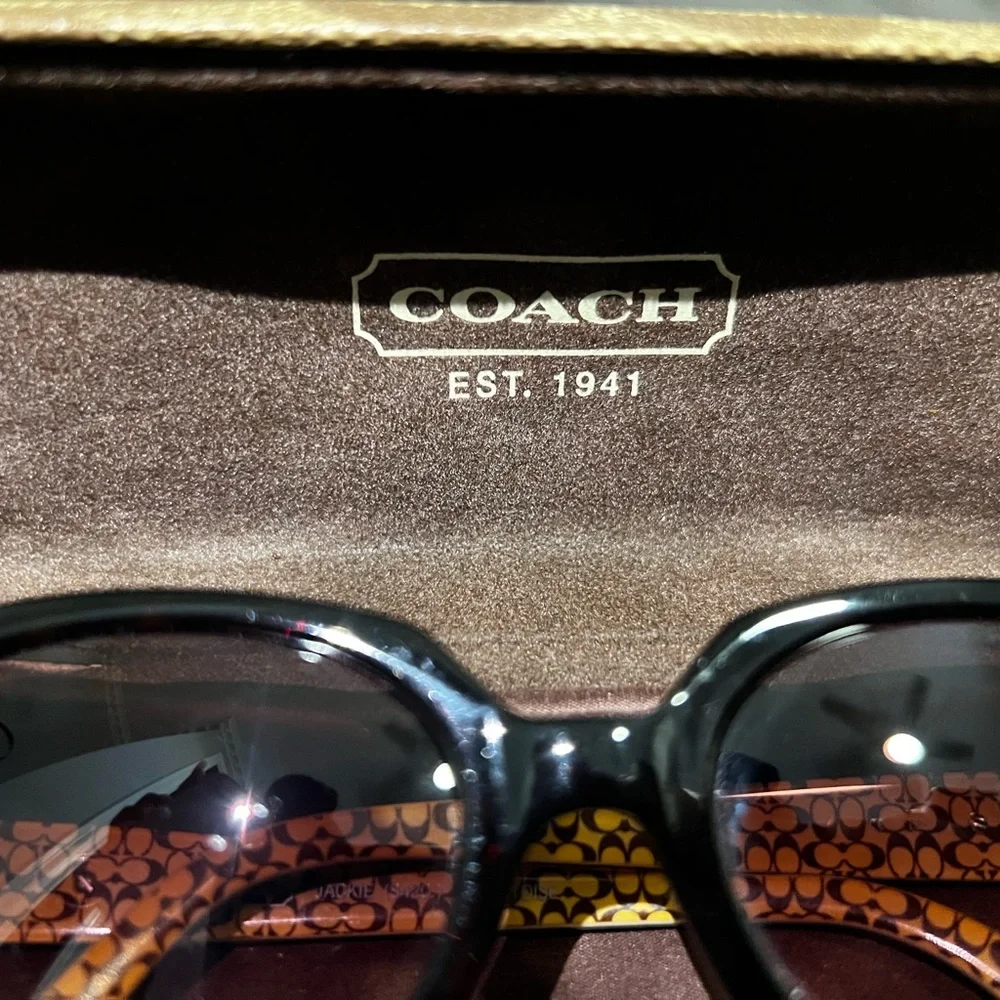 Coach Black and Brown Tortoise Sunglasses - Picture 3 of 6